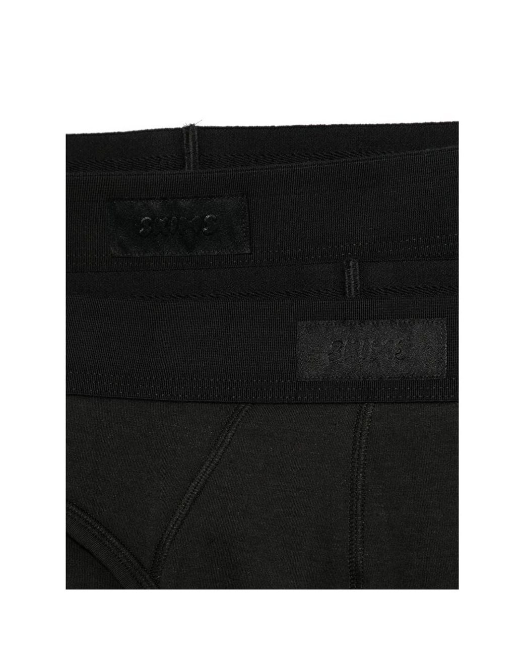 Skims Black Logo-Patch Briefs Pack for men