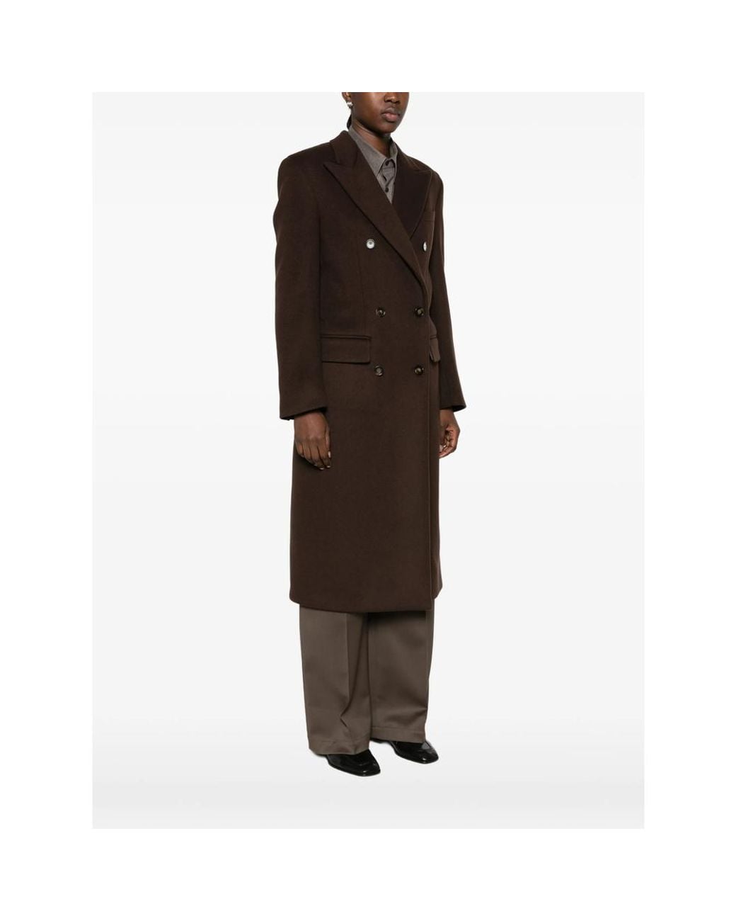 Stella McCartney Brown Double-Breasted Coats