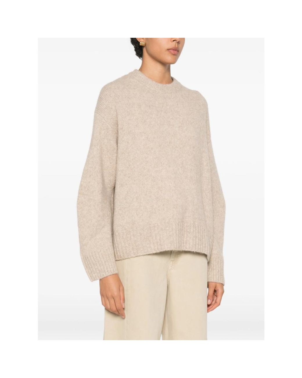 JC Sophie Natural Perfect Crew-Neck Knitted Sweater