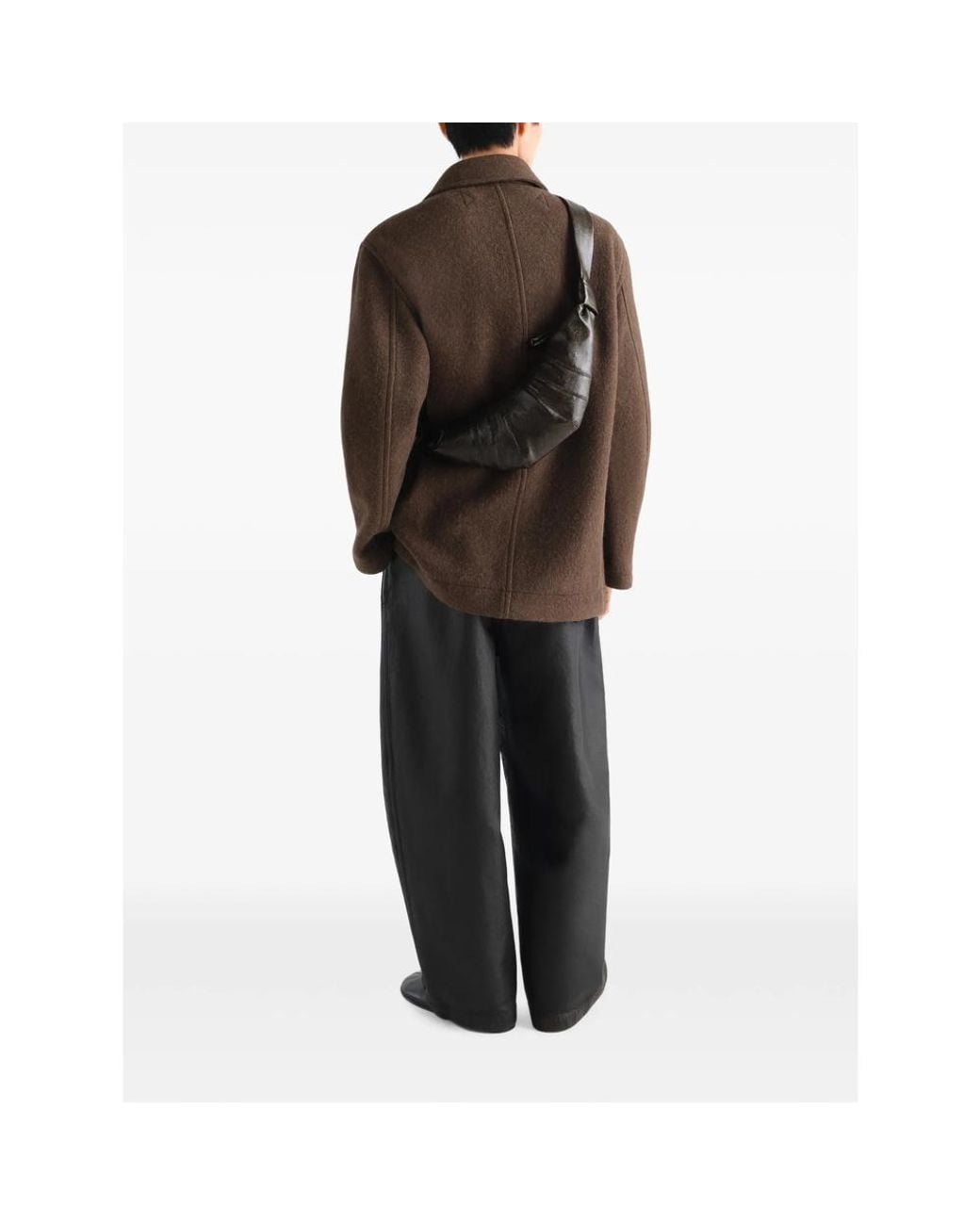 Lemaire Black Small Croissant Bag for men