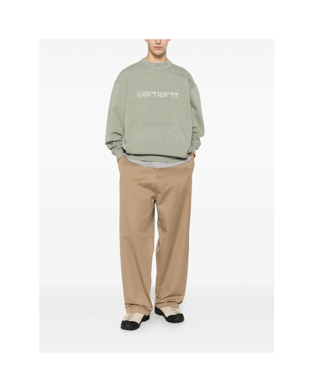 Carhartt Green Crew Neck Sweatshirt for men