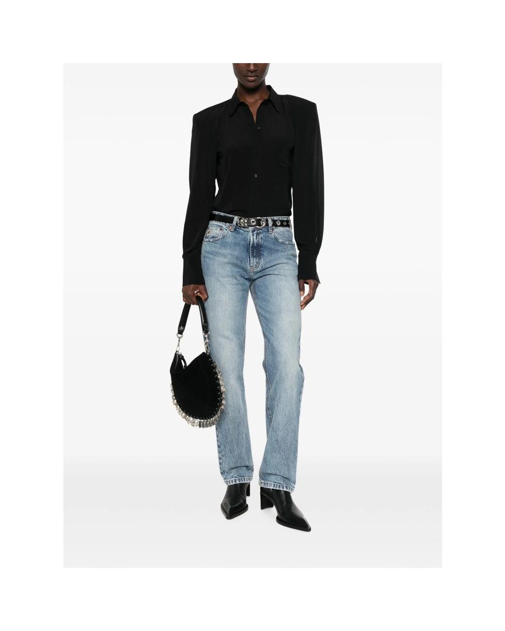 Lois Blue Washed Straight-Leg Denim Jeans