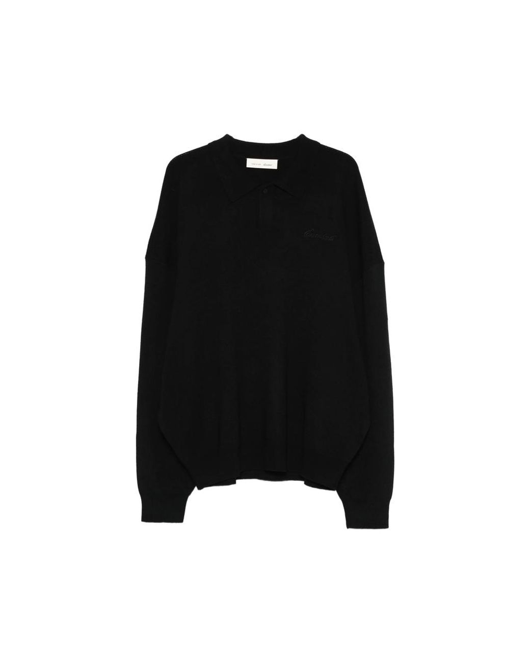 Fear Of God Black Signature 90S Logo-Embroidered Polo Shirt for men
