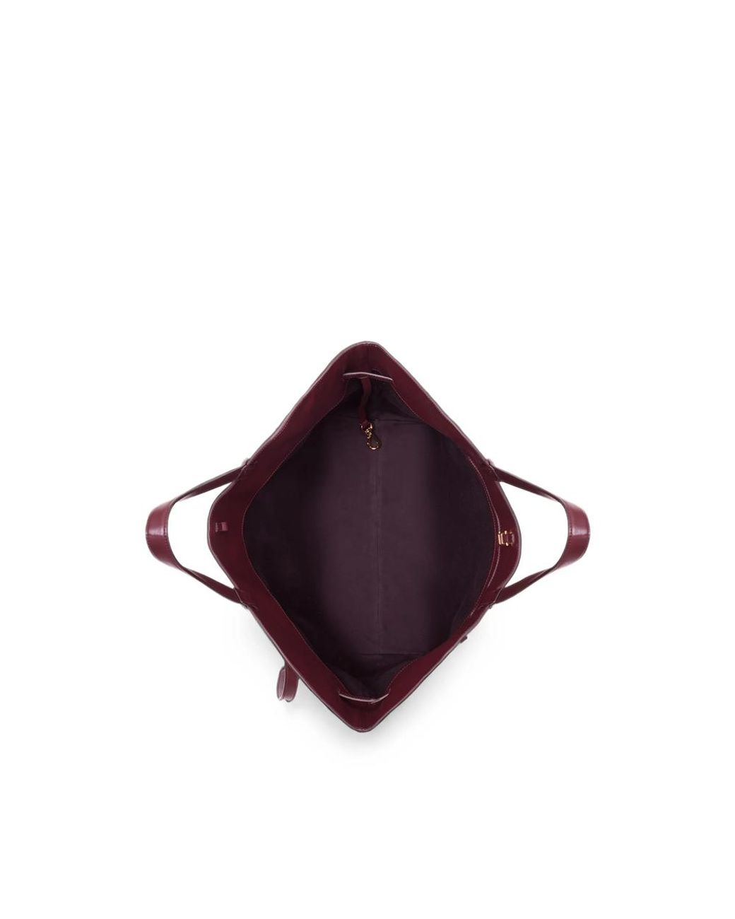 Anine Bing Purple Elly Small Grained Leather Tote