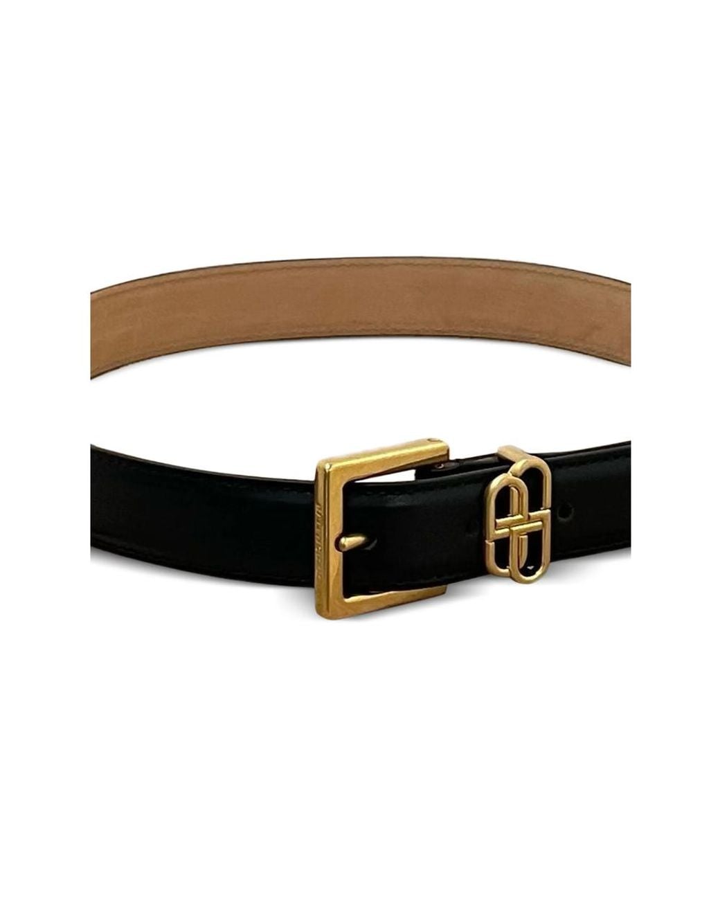 Balenciaga Brown Bb Loop Leather Belt