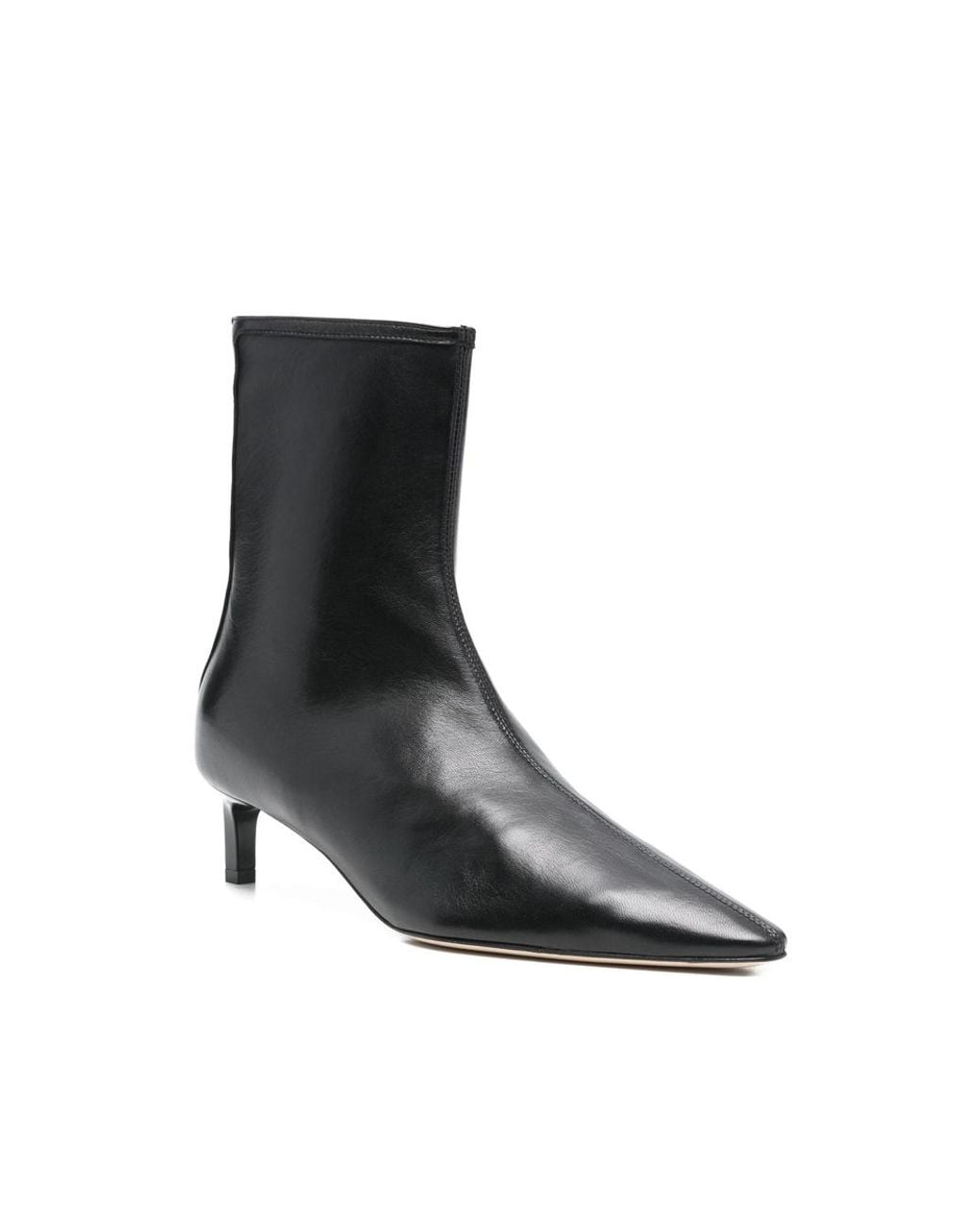 Dear Frances Black Topo Pointed Leather Bootie