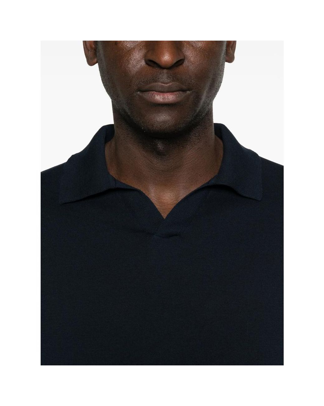Eraldo Blue Collar Polo Shirt for men