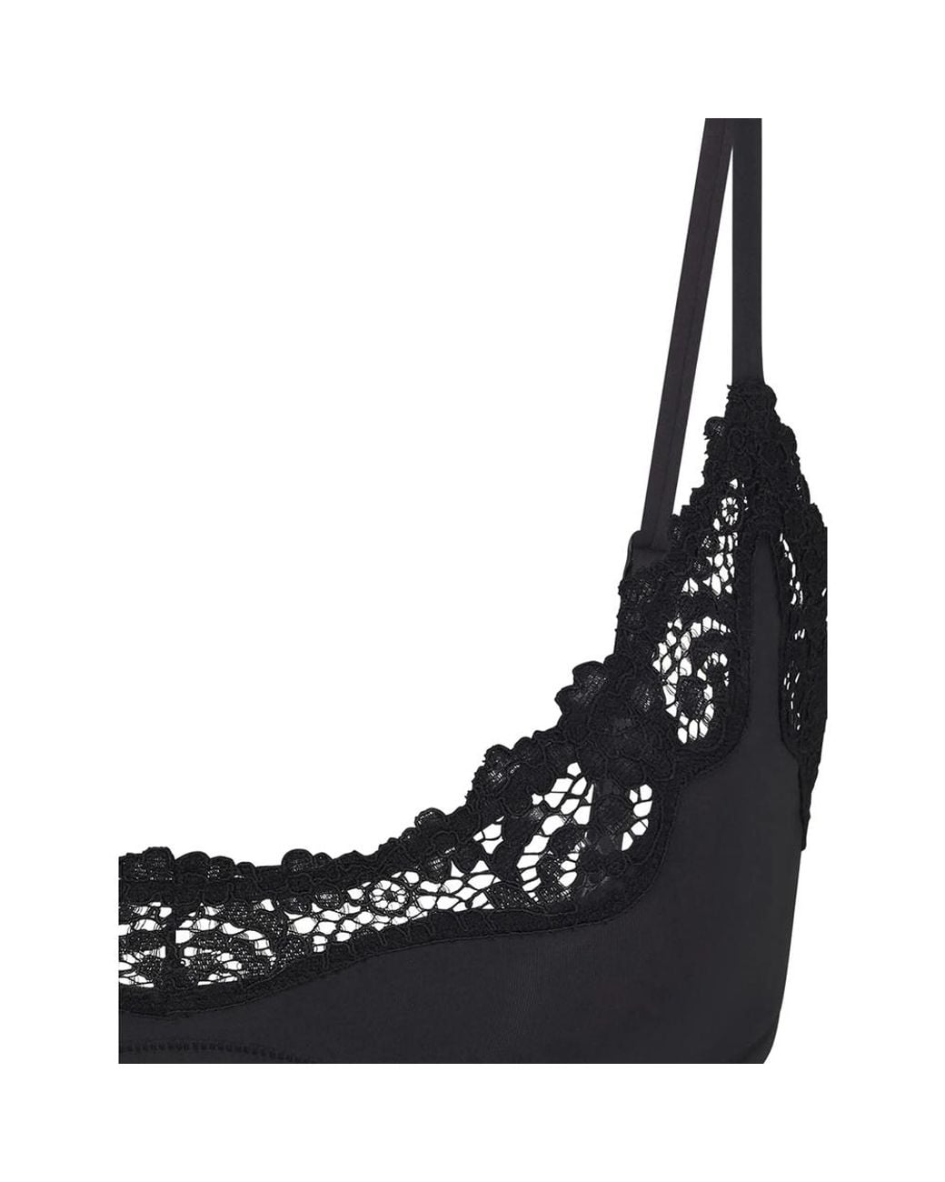 Skims Black Lace-Trim Bralette