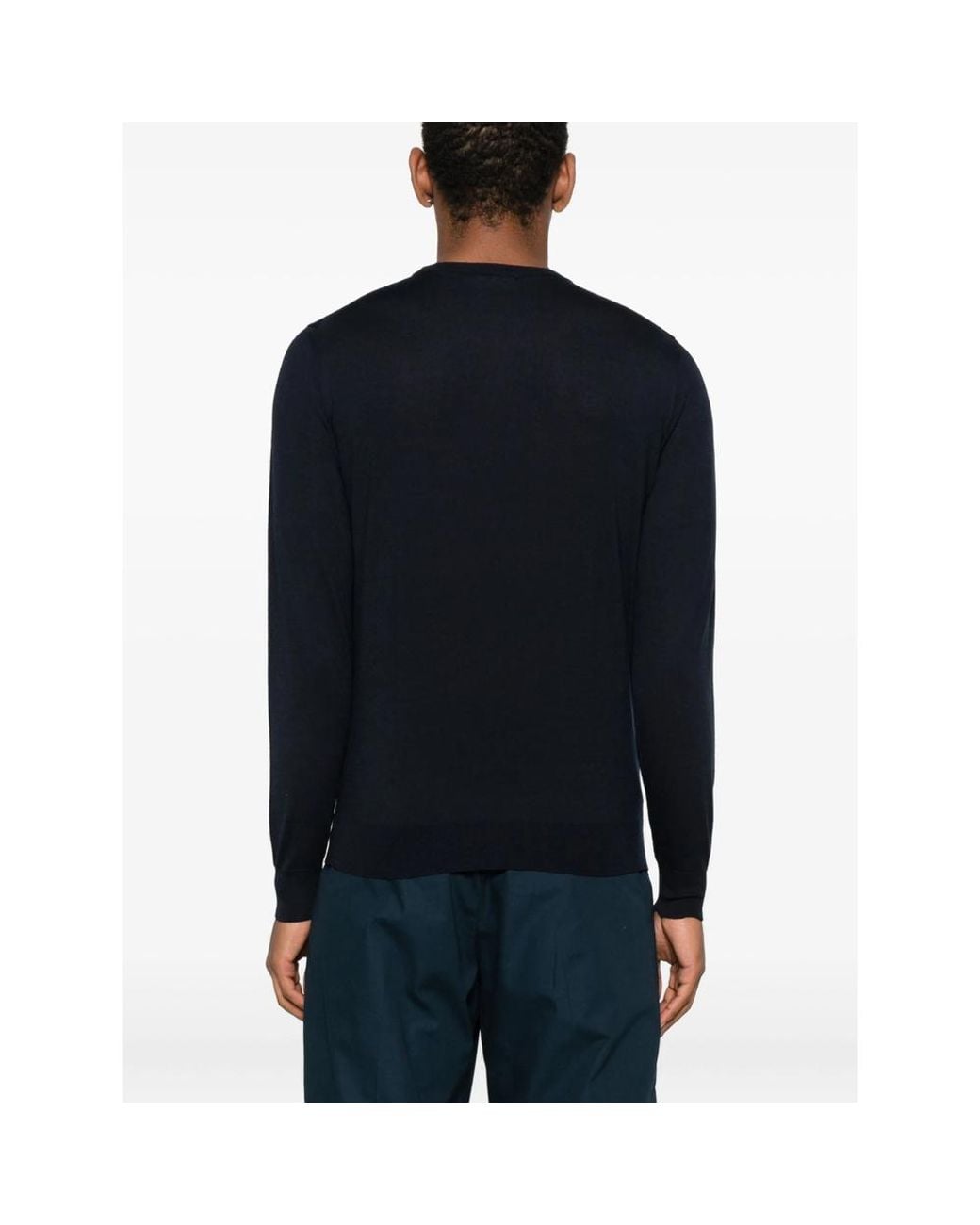 Drumohr Black Crew-Neck Sweater for men