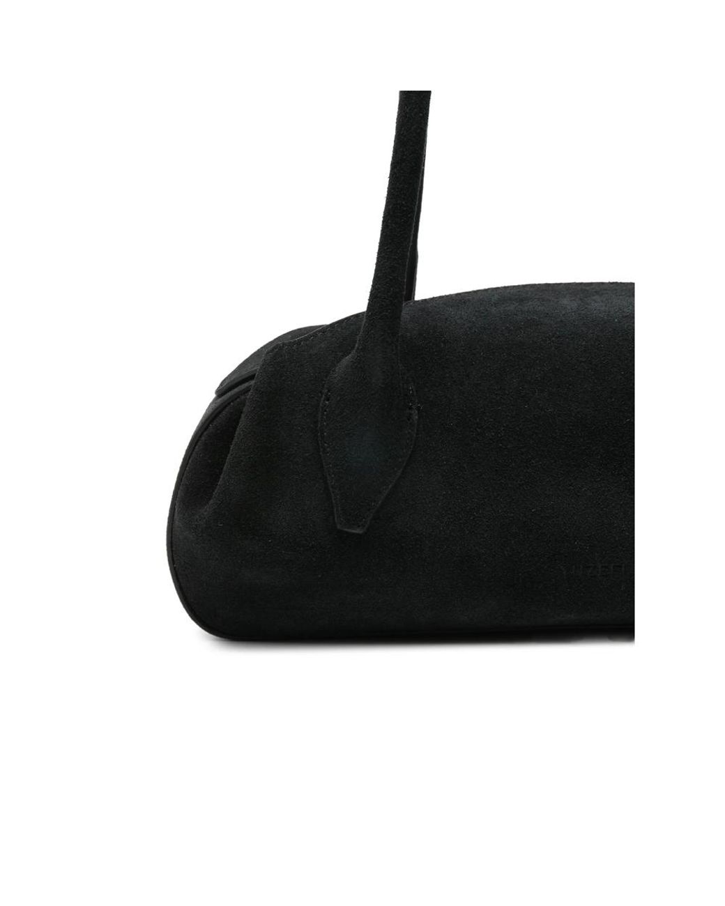 Yuzefi Black Mini Oyster Suede Tote Bag