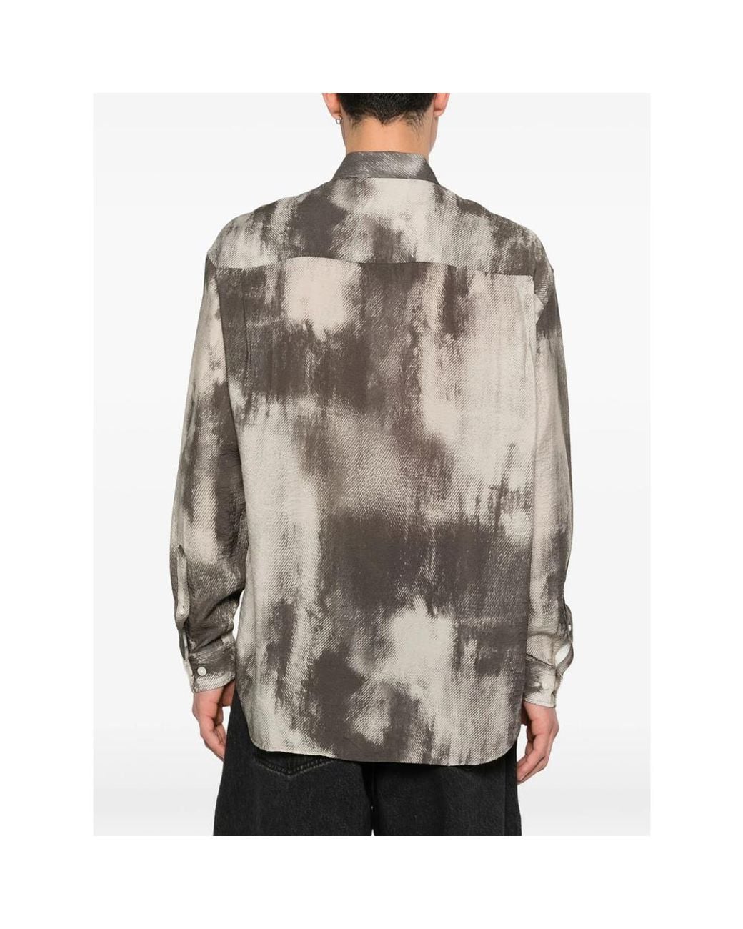 Samsøe & Samsøe Gray Saluan X Printed Shirt for men