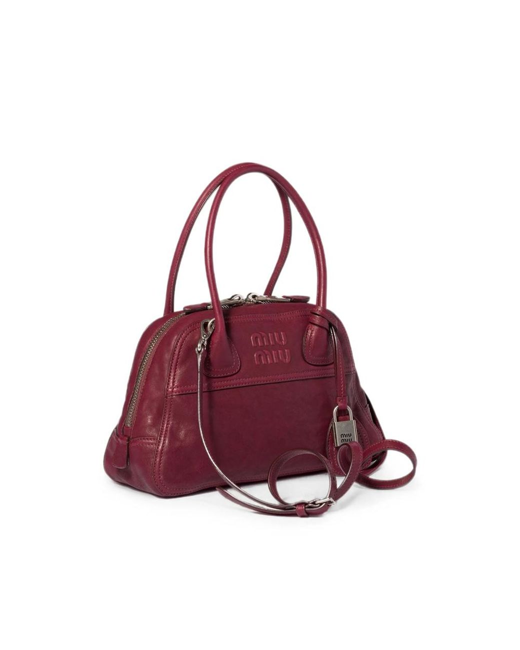 Miu Miu Purple Vivant Nappa Leather Bag