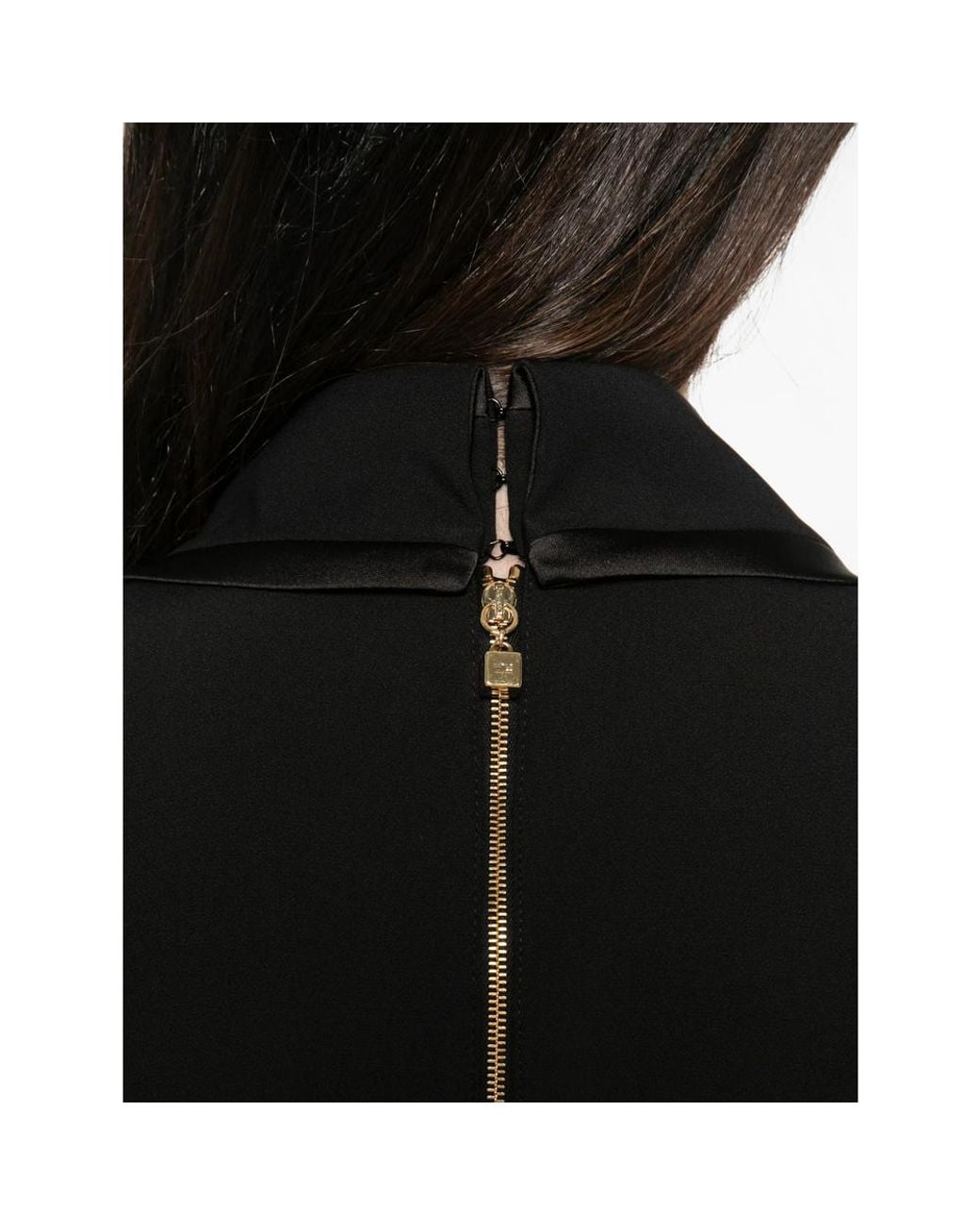 Elisabetta Franchi Black Peplum-Waist Halterneck Jumpsuit