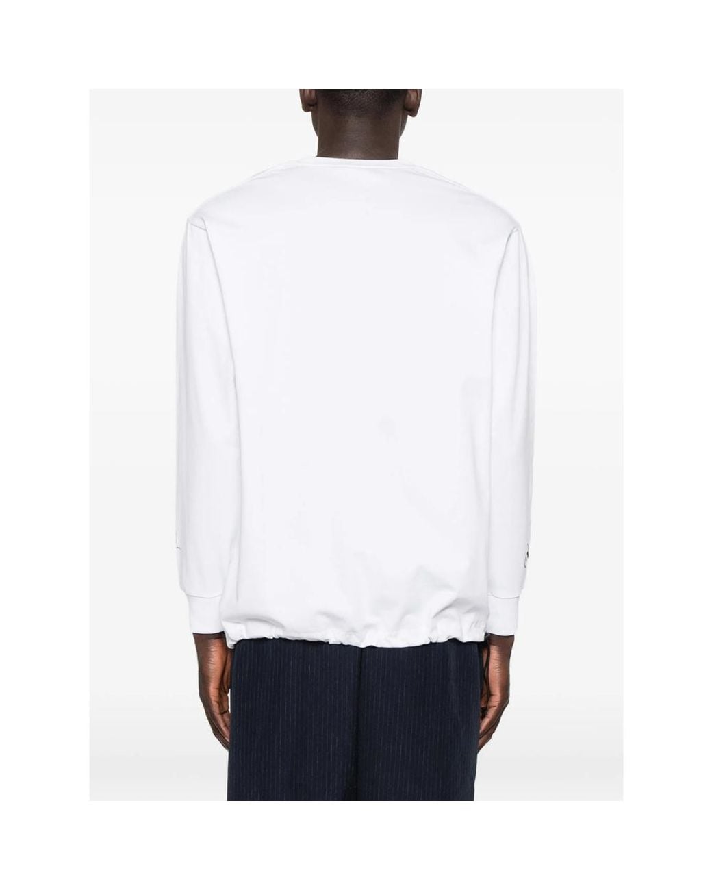 A Bathing Ape White Graphic-Print Long-Sleeve T-Shirt for men