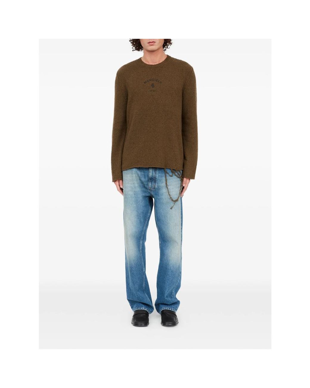 MM6 by Maison Margiela Green Wool-Blend Jumper for men