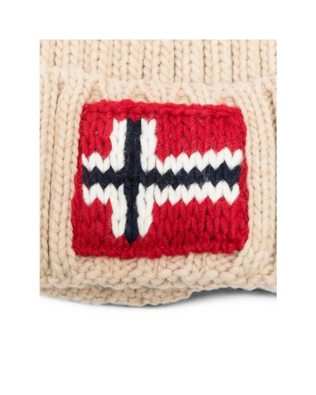 Napapijri Red Semiury 5 Pom-Pom Beanie Hat for men