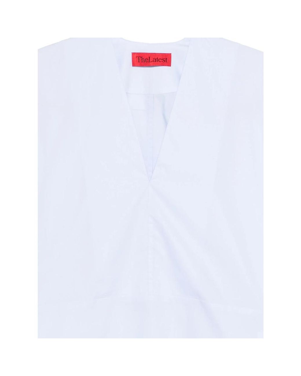 Thelatest White V-Neck Blouse