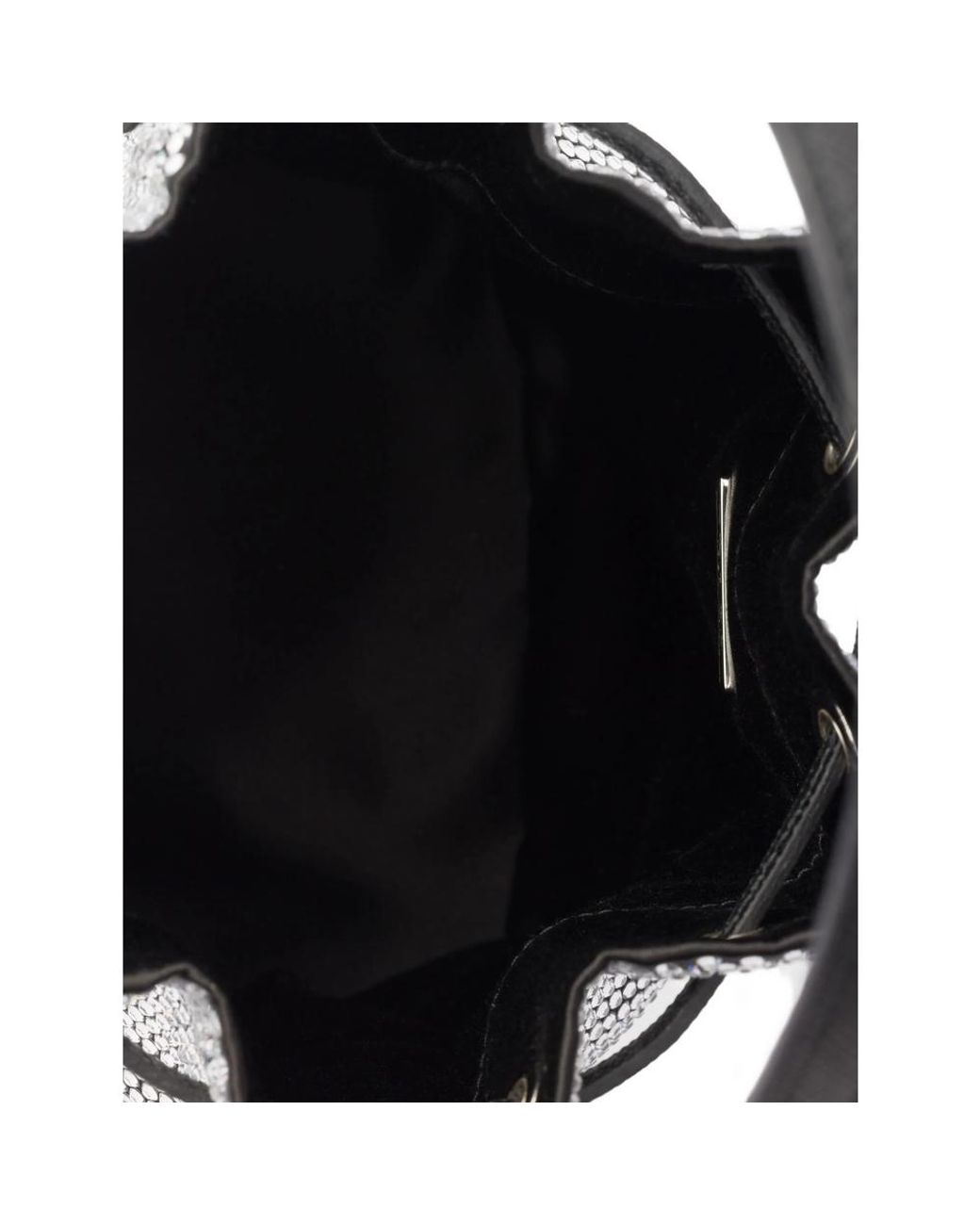 Prada Black Mini Crystal-Embellished Bucket Bag