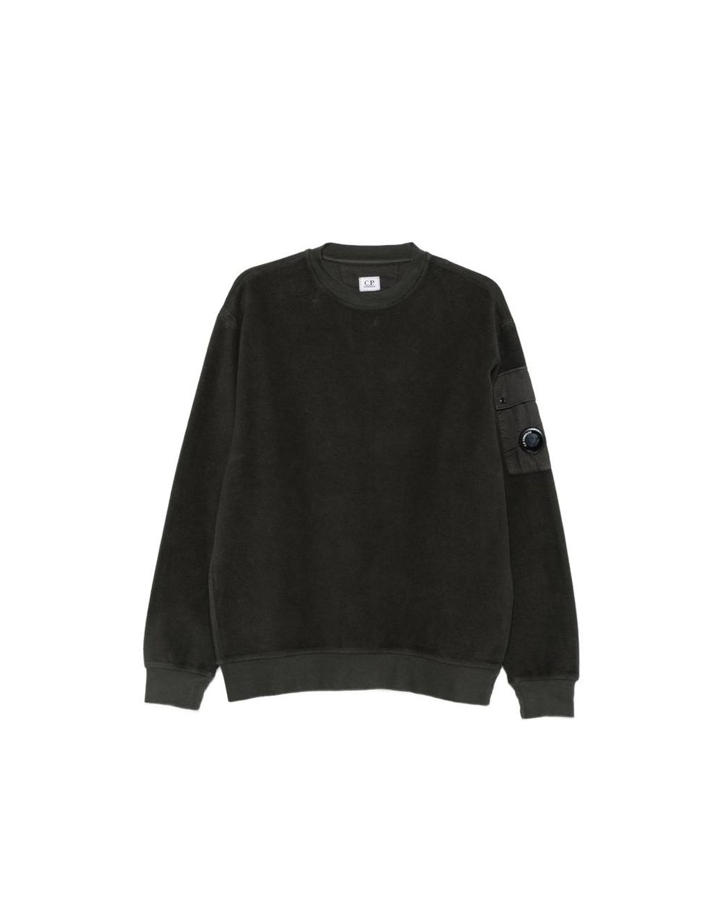 C P Company Black C. P. Company Lens-Detail Pocket Sweatshirt for men