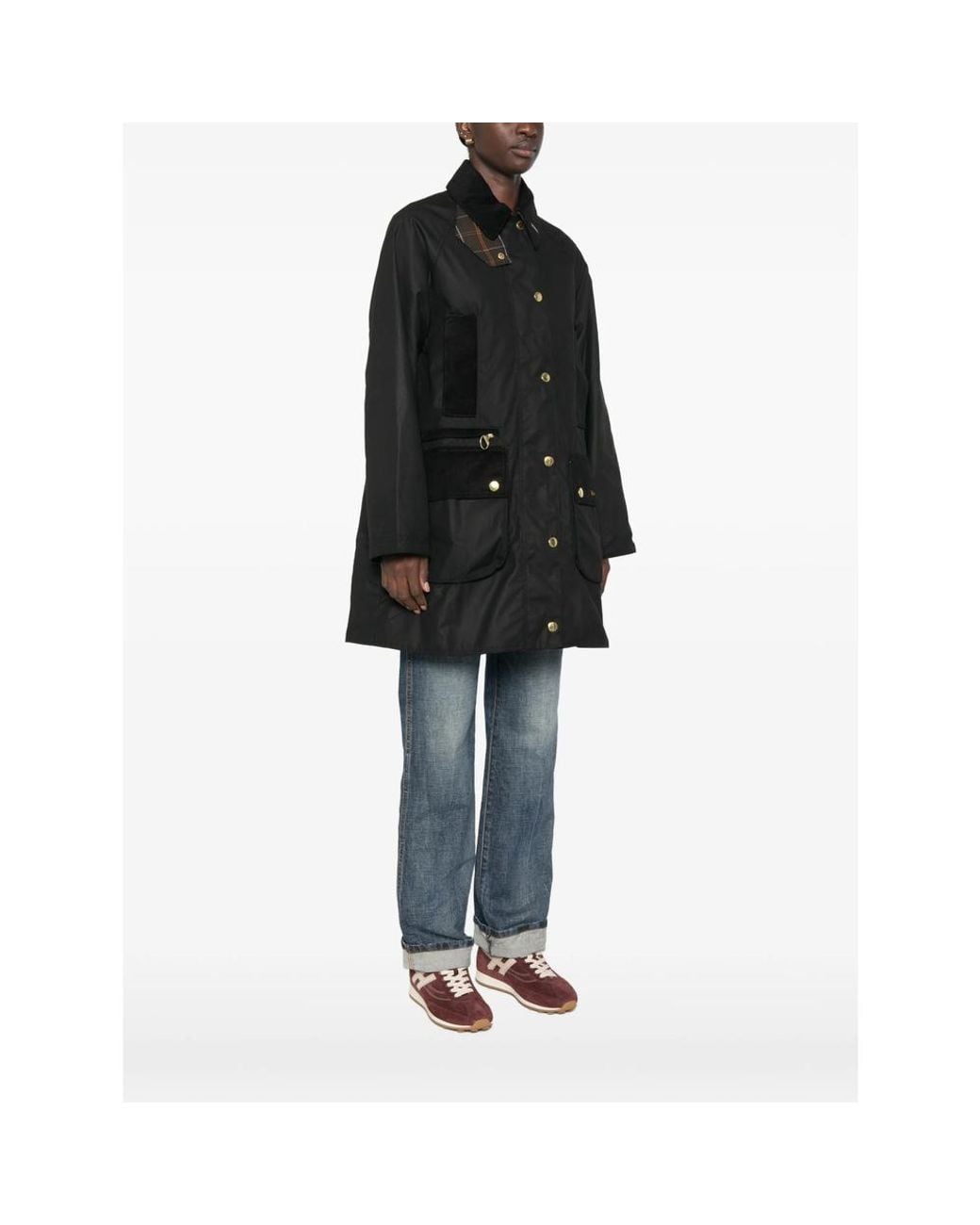 Barbour Black Beaufort Corduroy-Collar Jacket