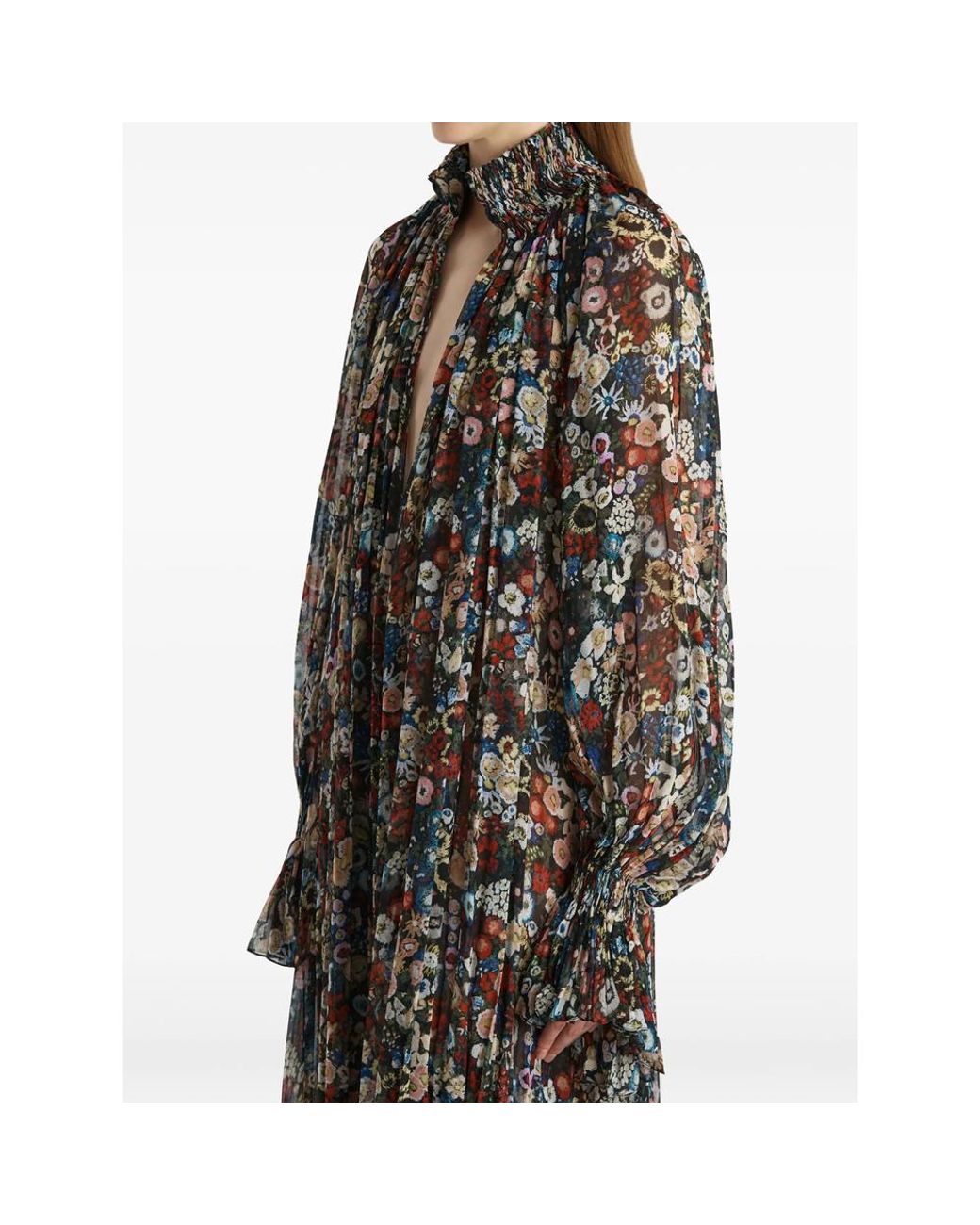 Khaite Black Edgar Floral-Print Maxi Dress