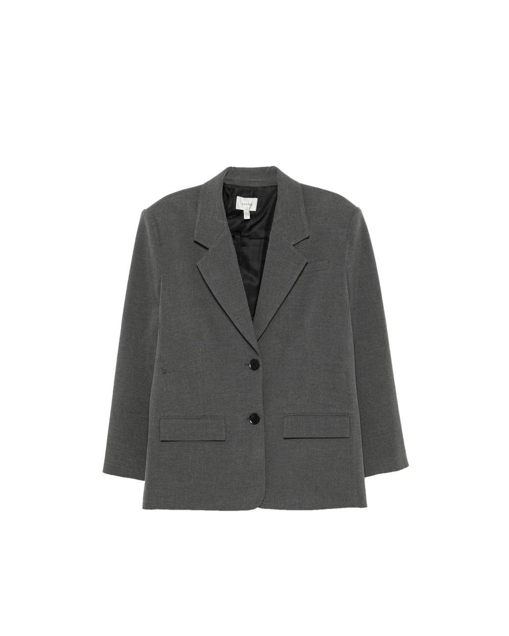 Gestuz Gray Gzpaula Oz Notched-Lapels Blazer