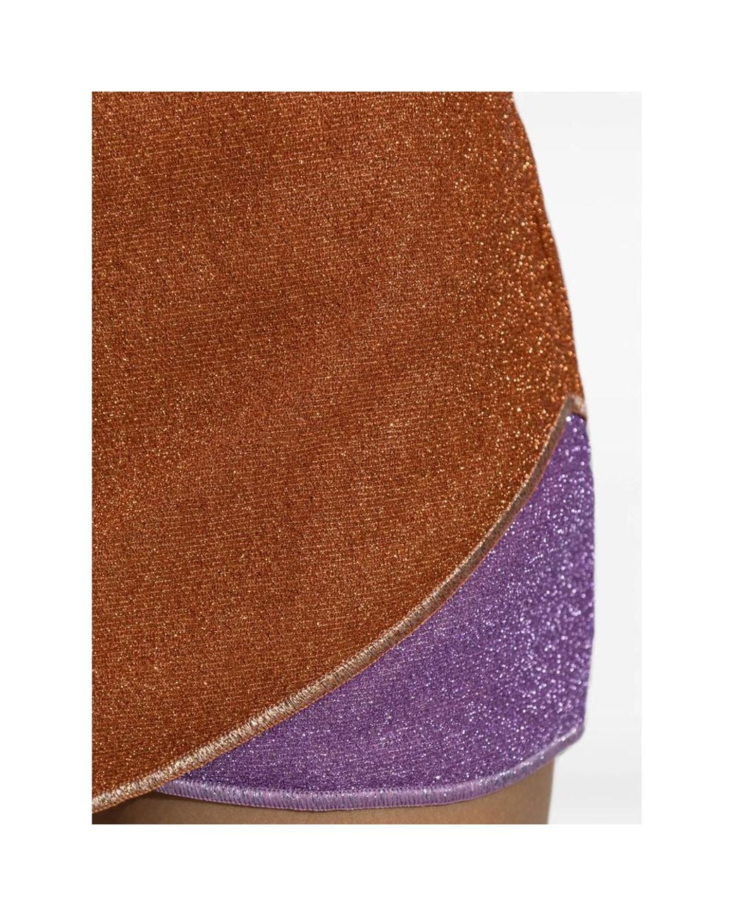 Oseree Brown Lumiére Double Skirt