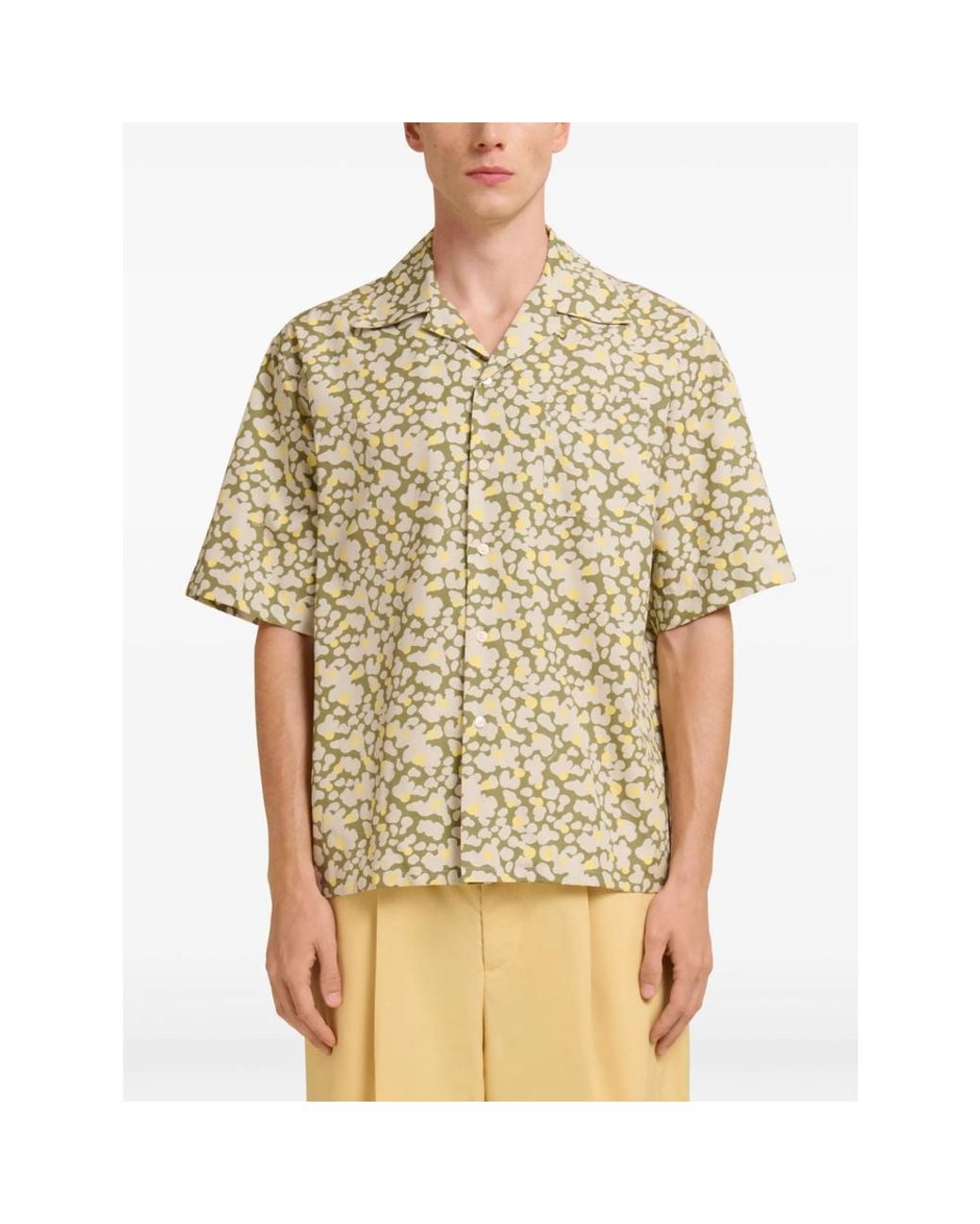 Marni Natural Short Sleeve Shirts for men