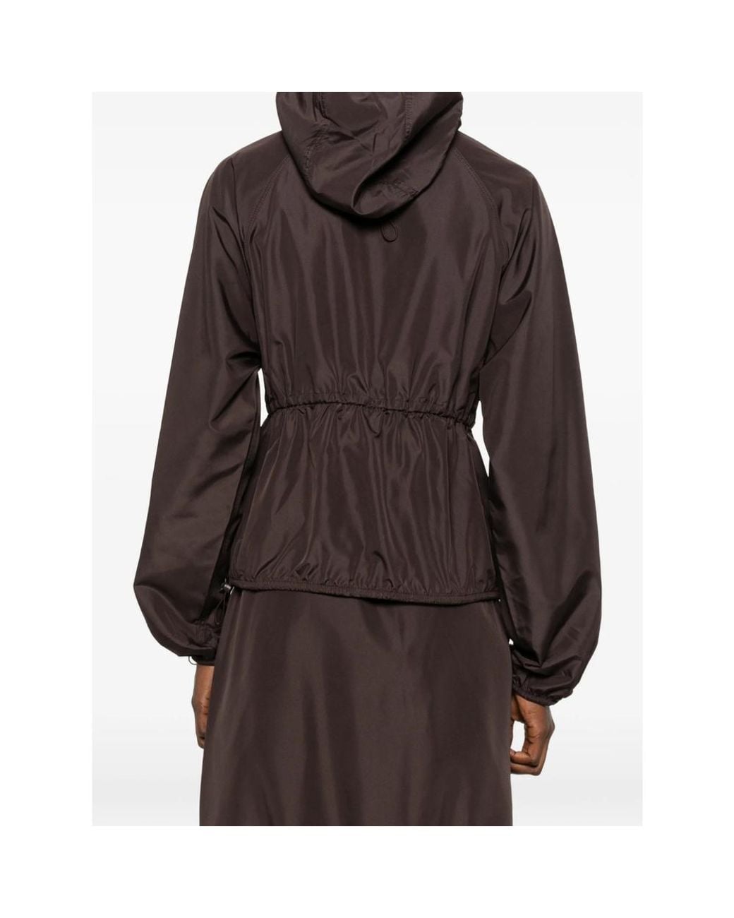 CECILIE BAHNSEN Brown Hooded Drawstring Jacket