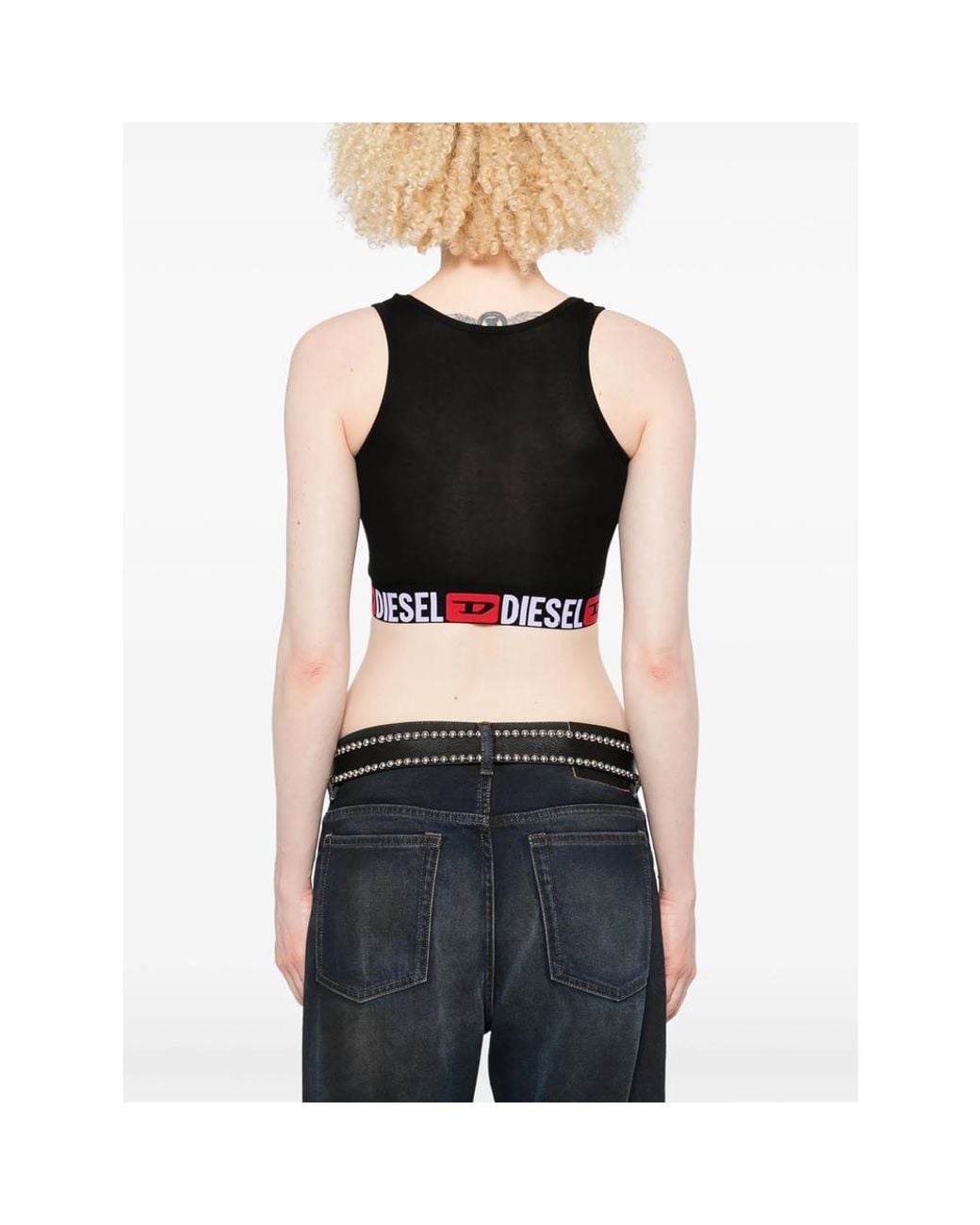 DIESEL Black Sandra-D-Core Crop Top