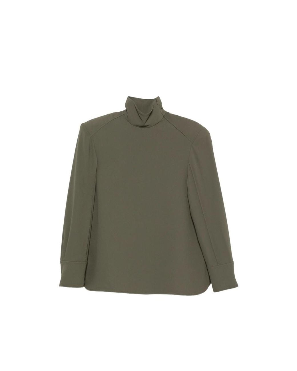 IRO Green Orbison High-Neck Long-Sleeve Top