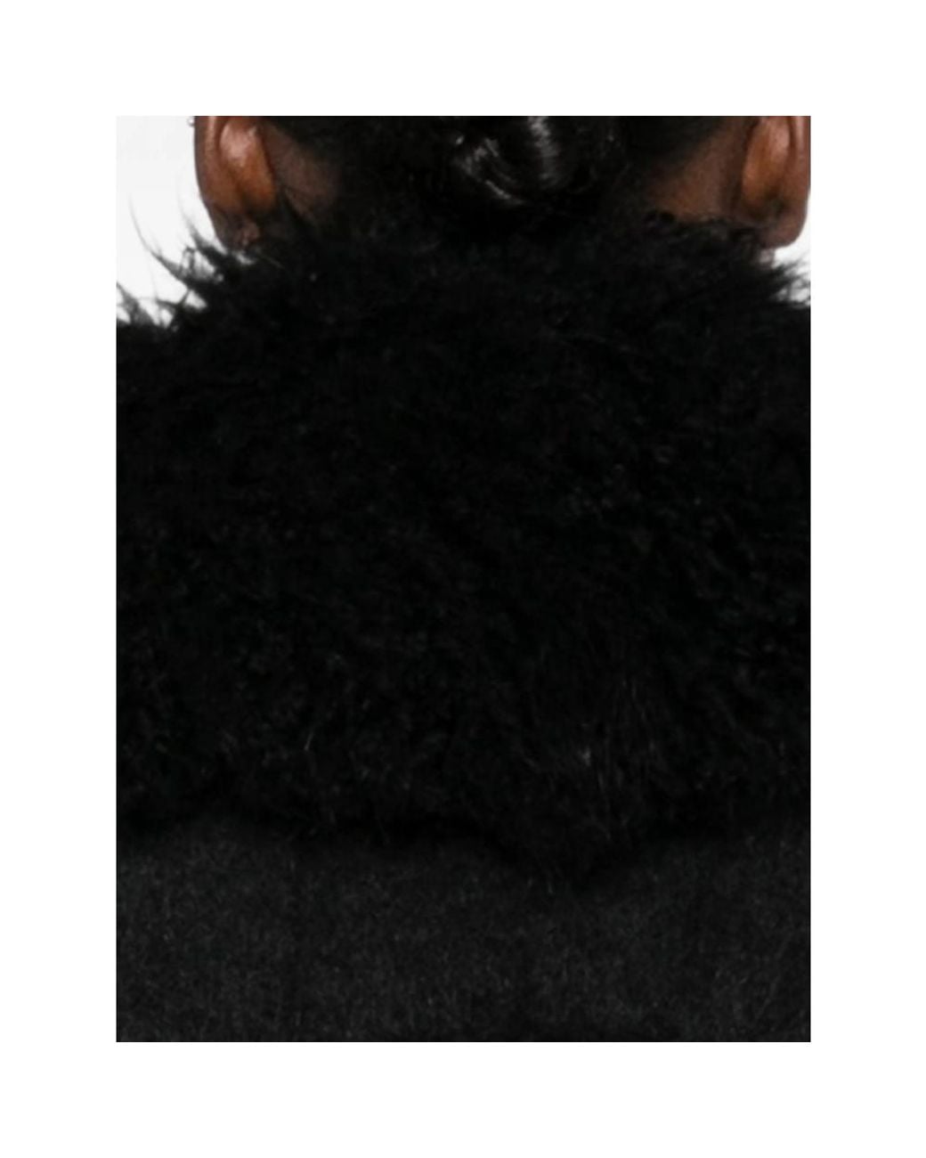 Moncler Black Fringed Cape