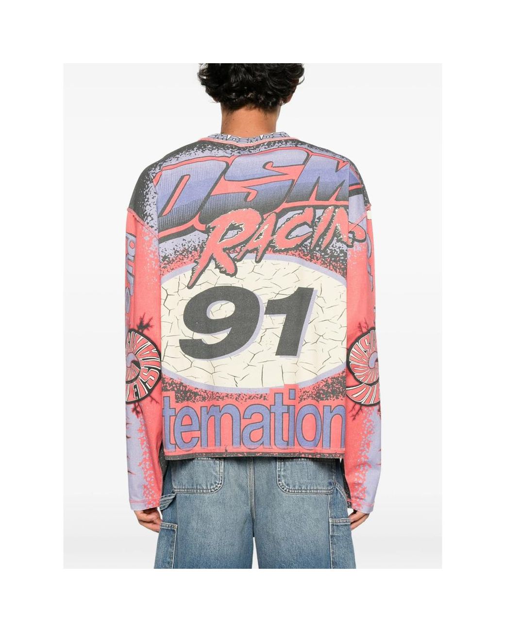 DIET STARTS MONDAY Pink Graphic-Print Long-Sleeve T-Shirt for men