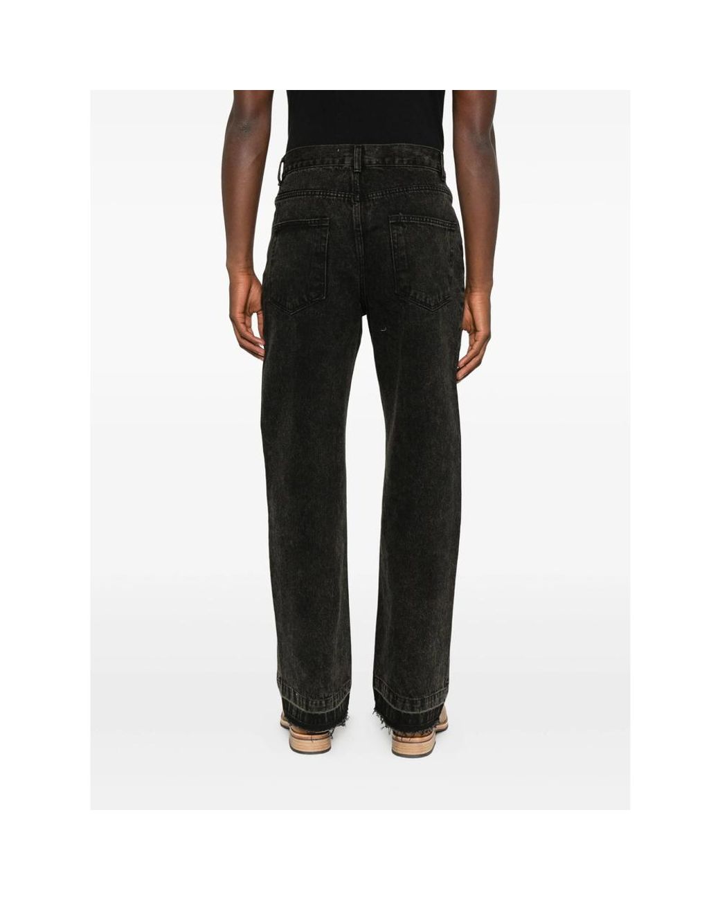 TONYWACK Black Straight-Leg Jeans for men
