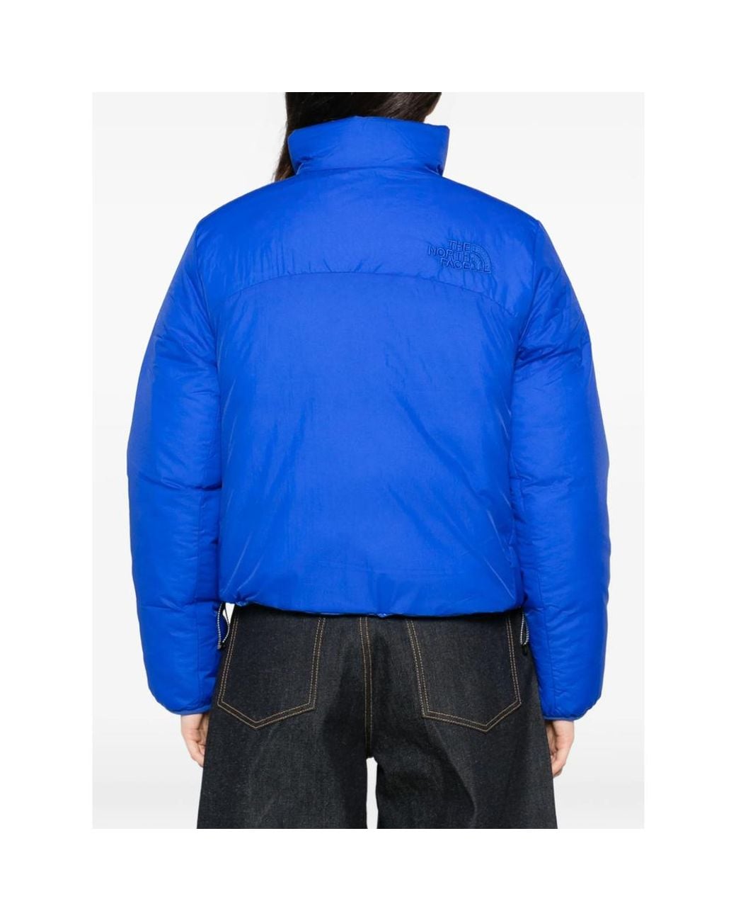 The North Face Blue Logo-Embroidered Puffer Jacket