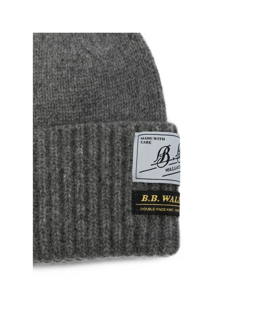 B.B. Wallace Gray B. B. Wallace Peyton Ribbed-Knit Beanie Hat