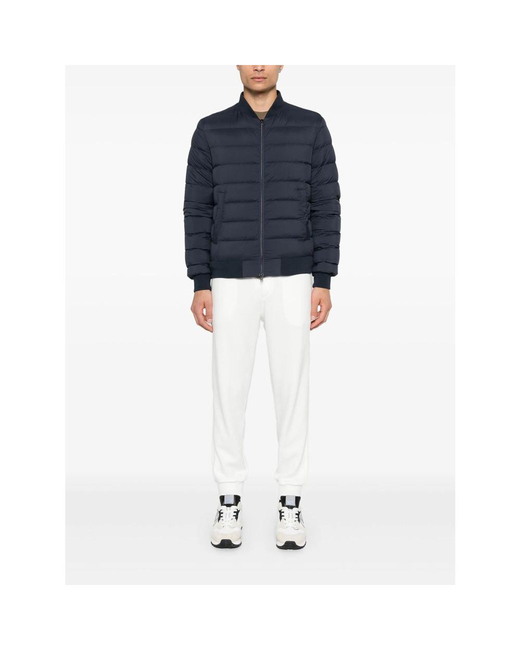 Herno Blue Goose-Down Padded Jacket for men