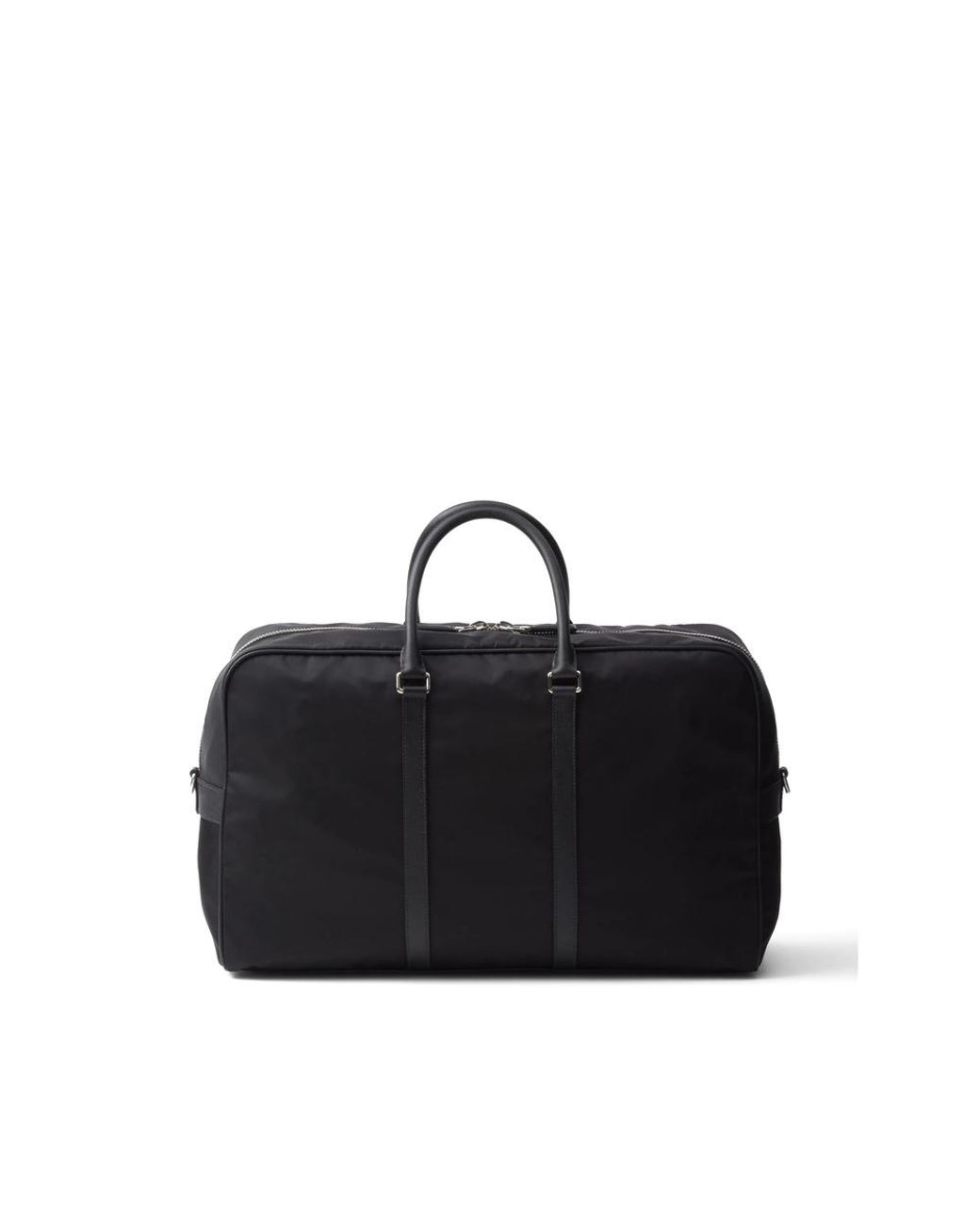 Prada Black Re-Nylon And Saffiano Leather Duffel Bag for men