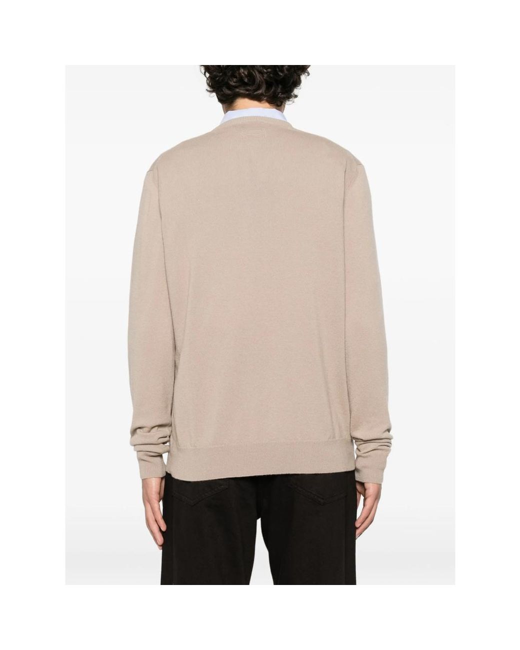 Drumohr Natural Crew-Neck Long-Sleeve Sweater for men