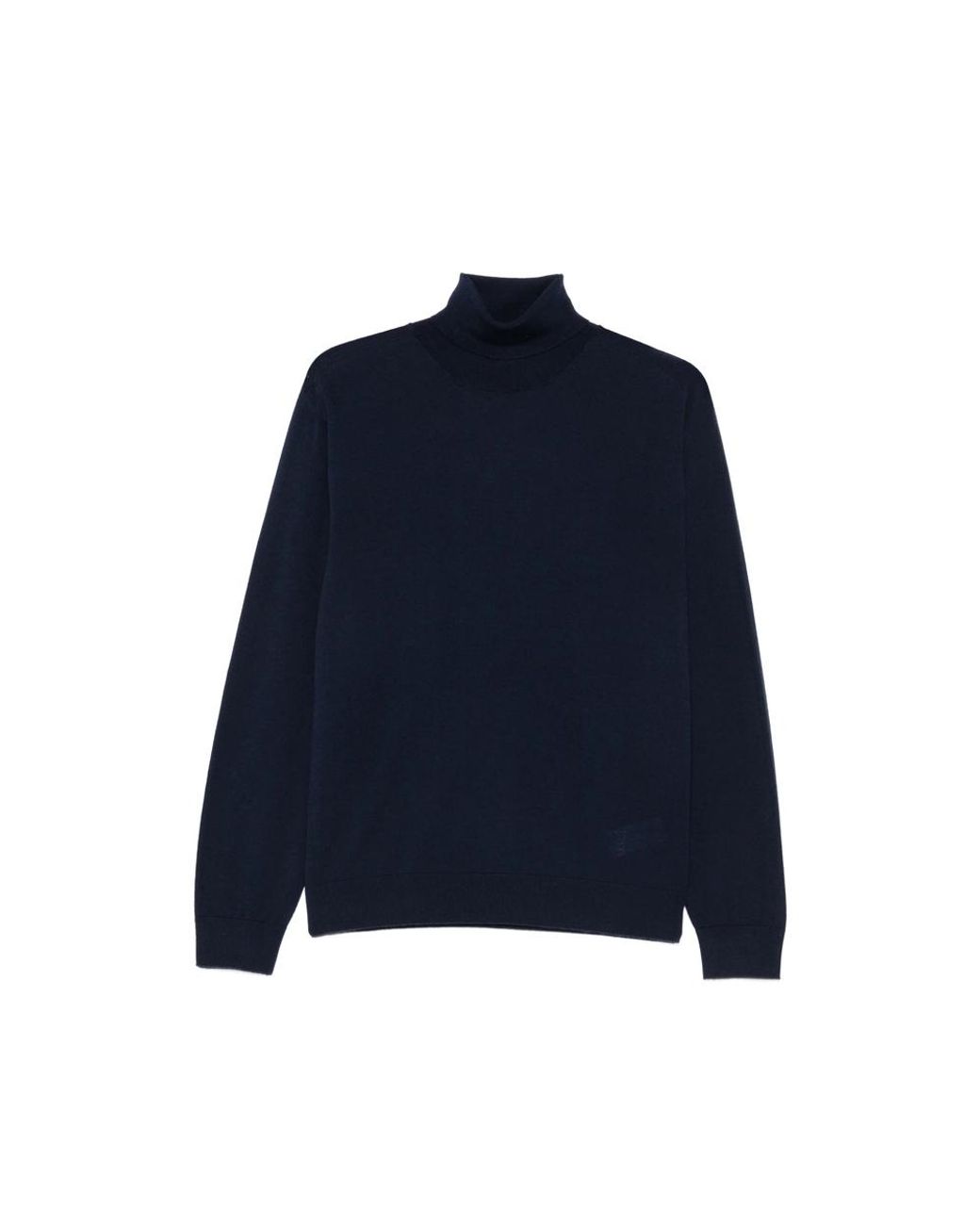Canali Blue Sweater Virgin Wool for men