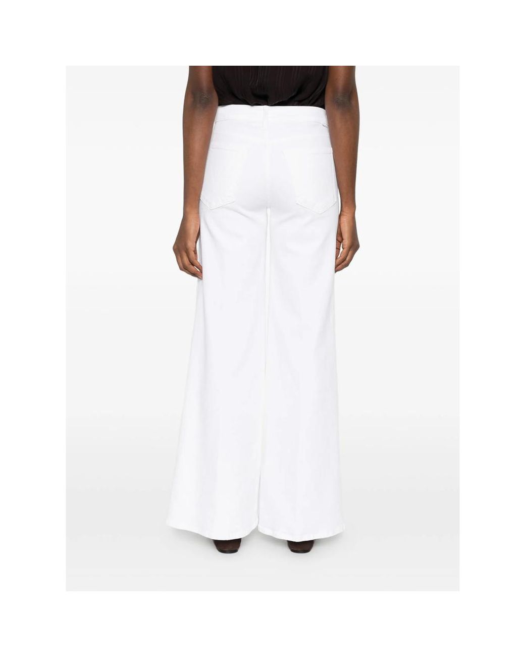 Mother White Twister Sneak Jeans