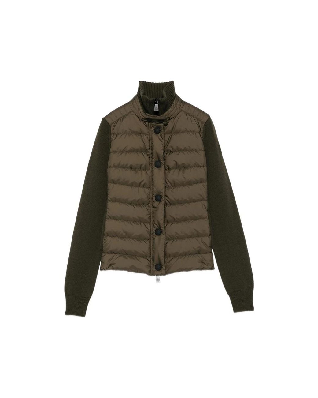 Moncler Green Quilted Panelled Jacket
