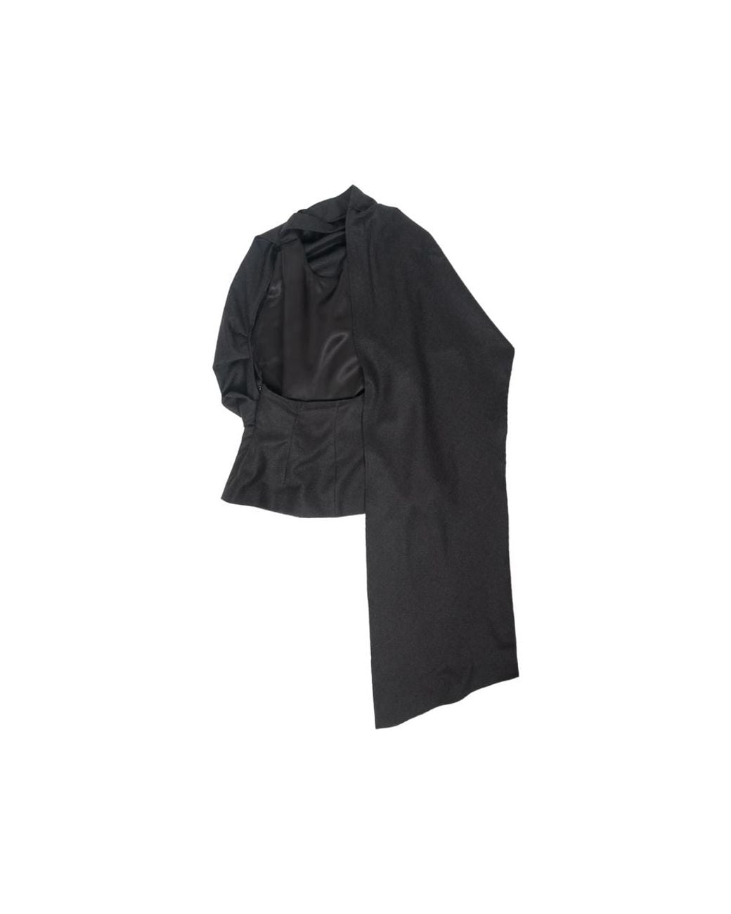 Rohe Black Draped Open-Back Top