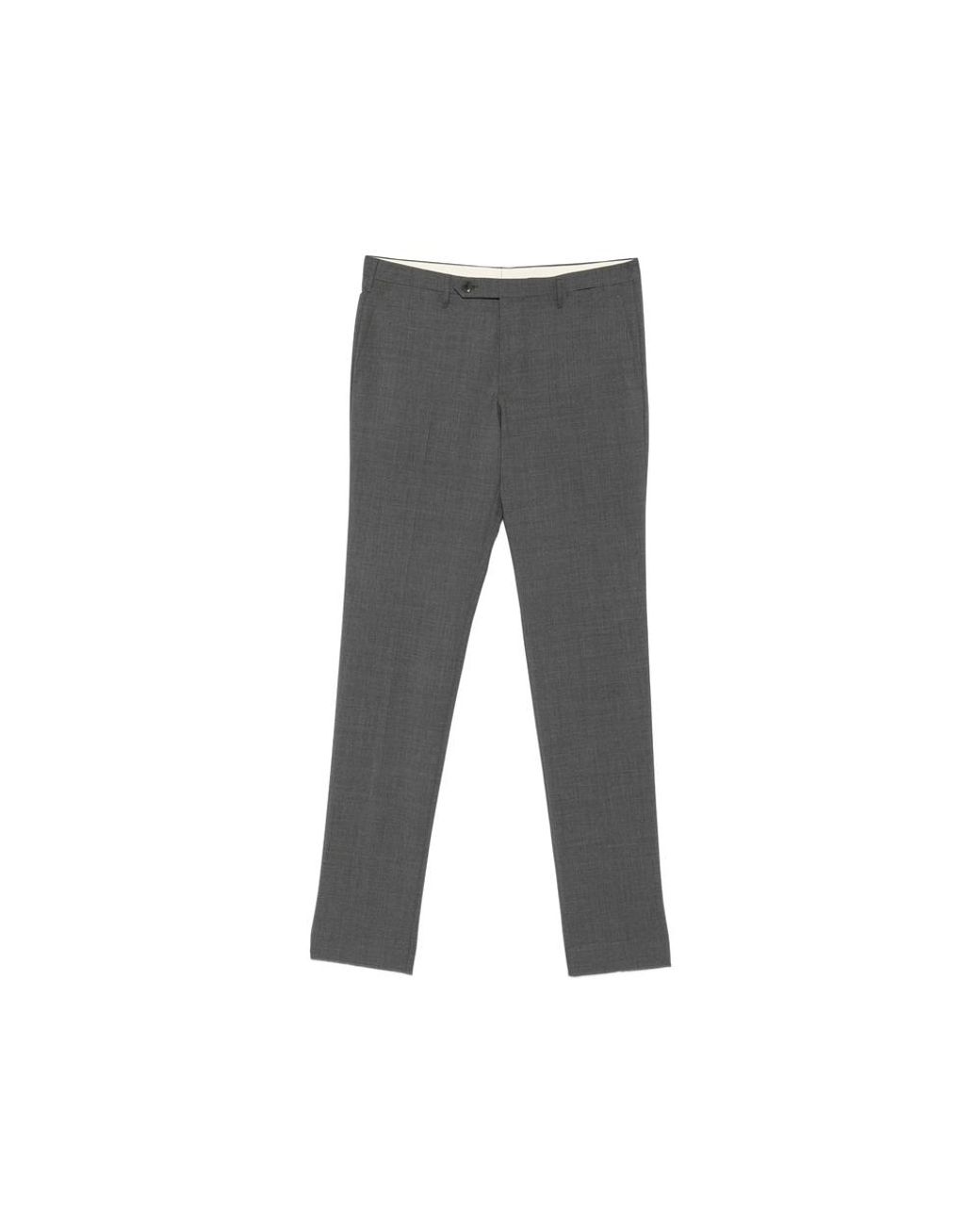 Rota Gray Pressed-Crease Tailored Trousers for men