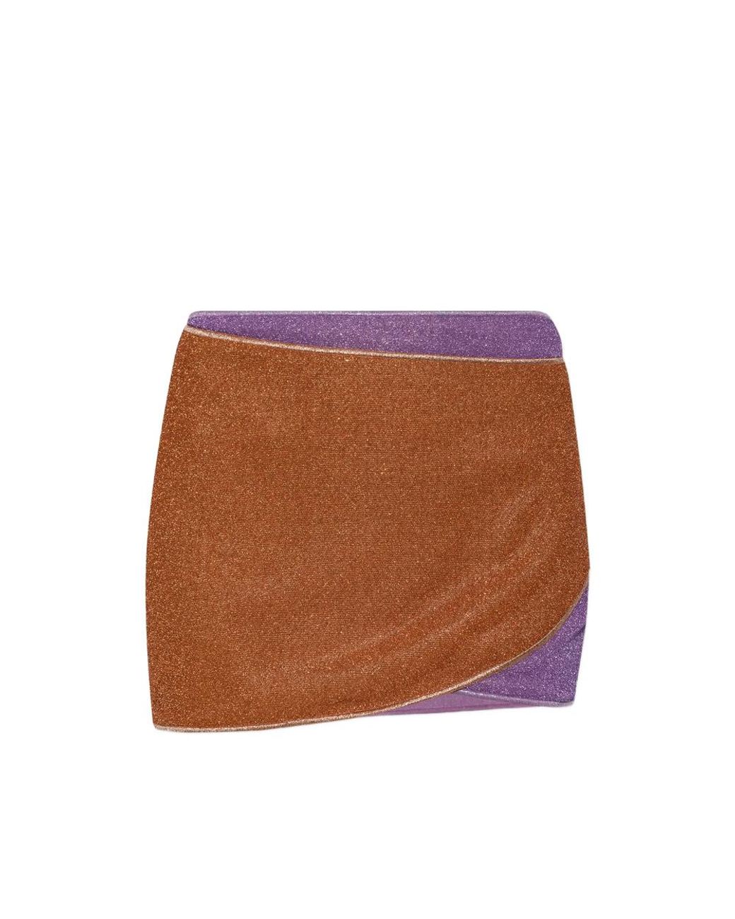 Oseree Brown Lumiére Double Skirt
