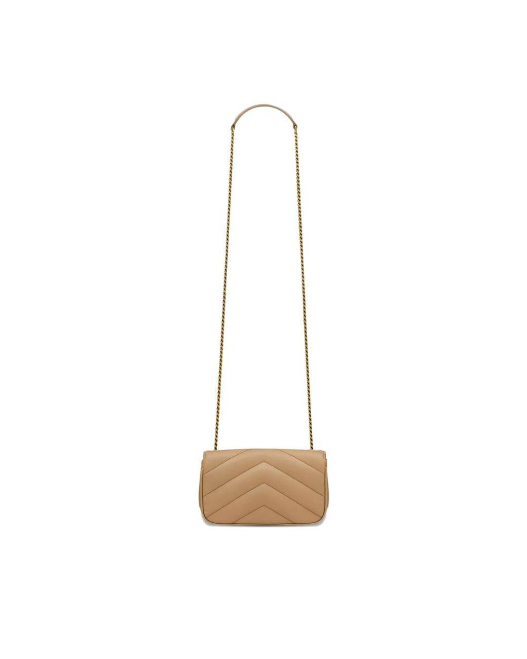 Saint Laurent White Mini Loulou Quilted Leather Shoulder Bag