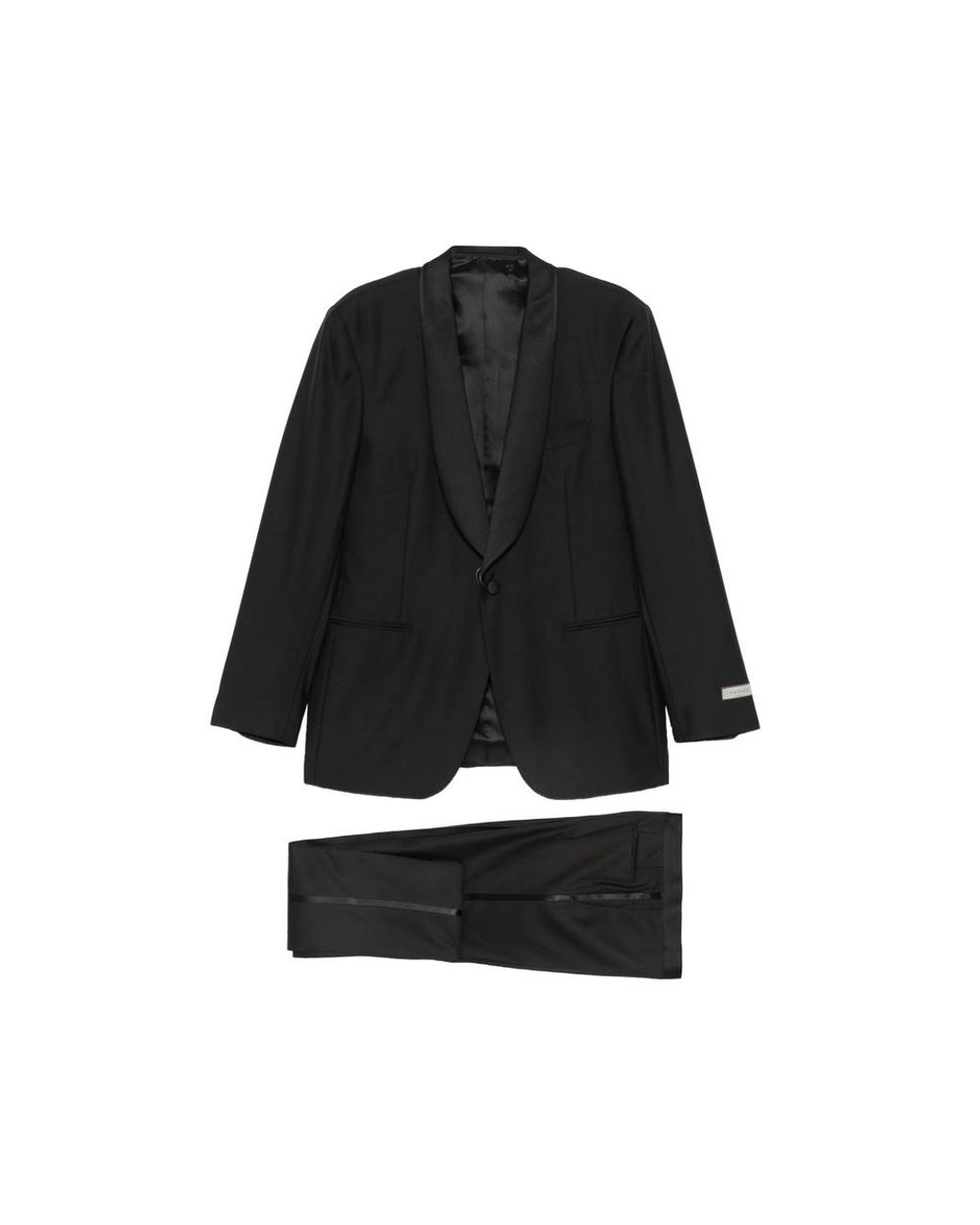 Canali Black Suit Wool for men