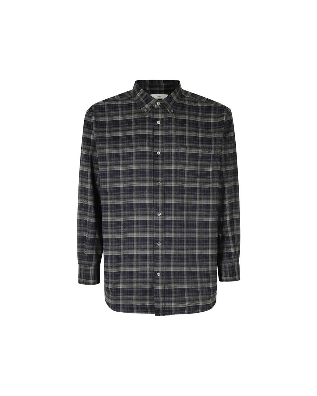 DUNST Gray Check-Pattern Button-Down Shirt for men