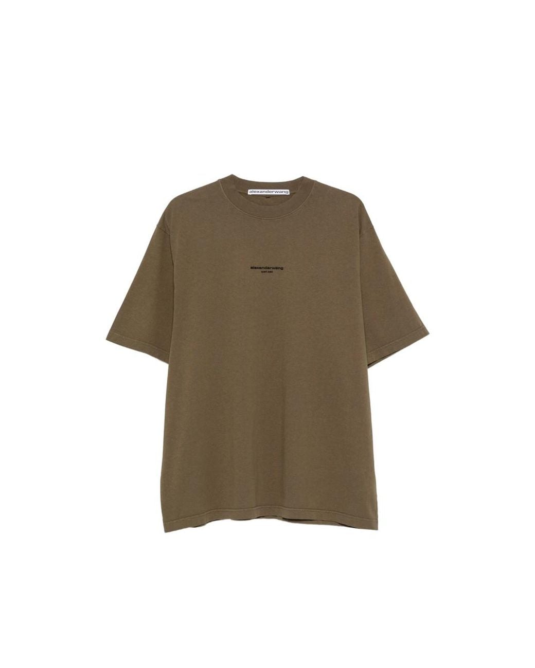 Alexander Wang Green Logo-Print Oversized T-Shirt for men