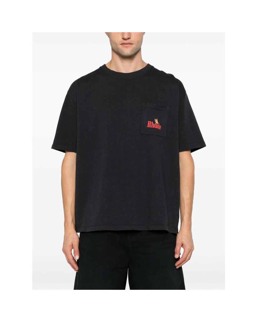 R H U D E © Black American Spirit Pocket T-Shirt for men